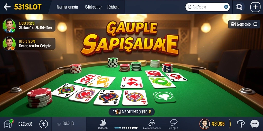 Screenshot gameplay menarik dari 531SLOT yang menunjukkan momen seru bermain gaple.