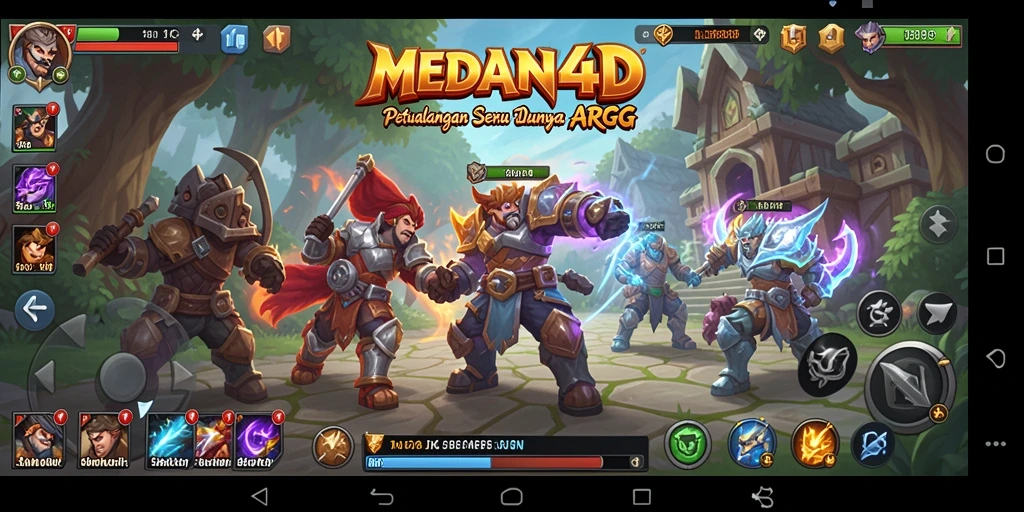 Tampilan aksi seru dalam gameplay ARPG MEDAN4D.