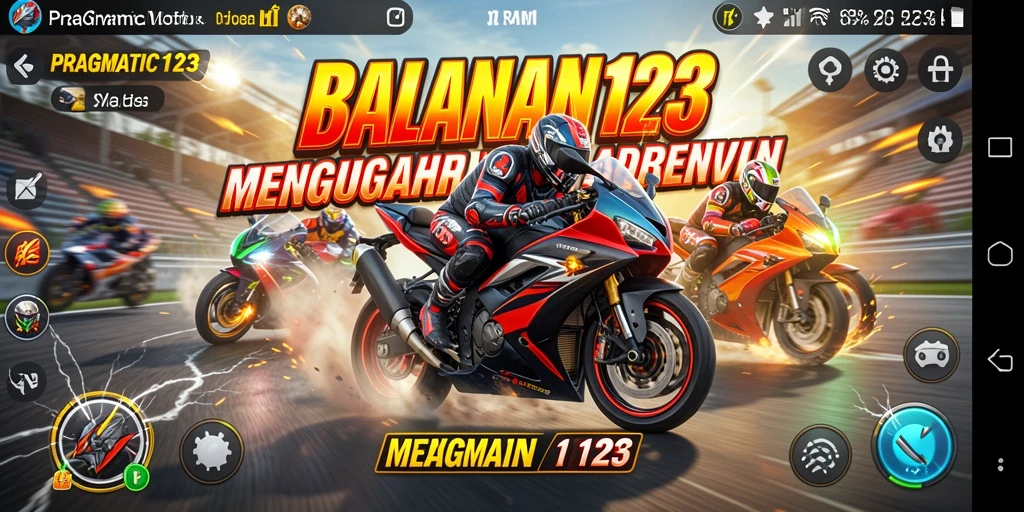 Tampilan seru dari gameplay balapan motor PRAGMATIC123.