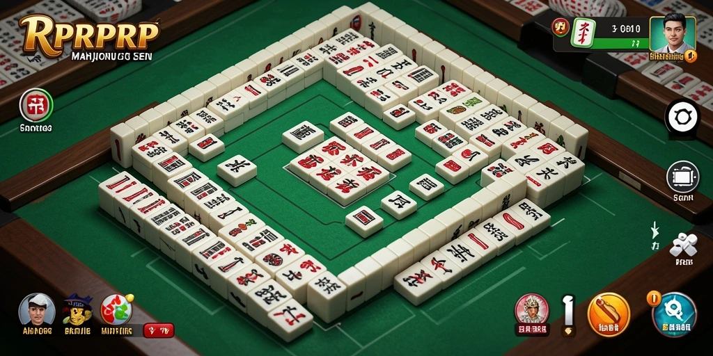 Tangkapan layar RPRPRP dengan tampilan permainan Mahjong yang menarik.